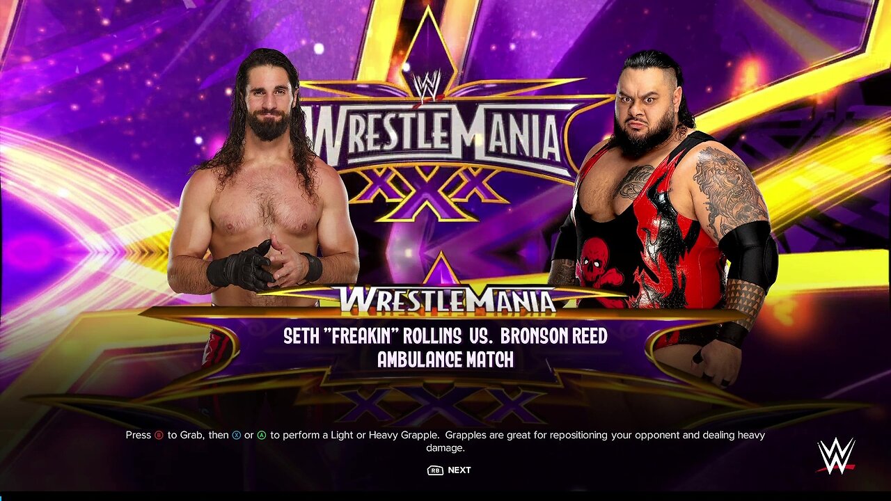 WWE 2k24 AmbulanceMatch Seth Rollins vs Bronson Reed