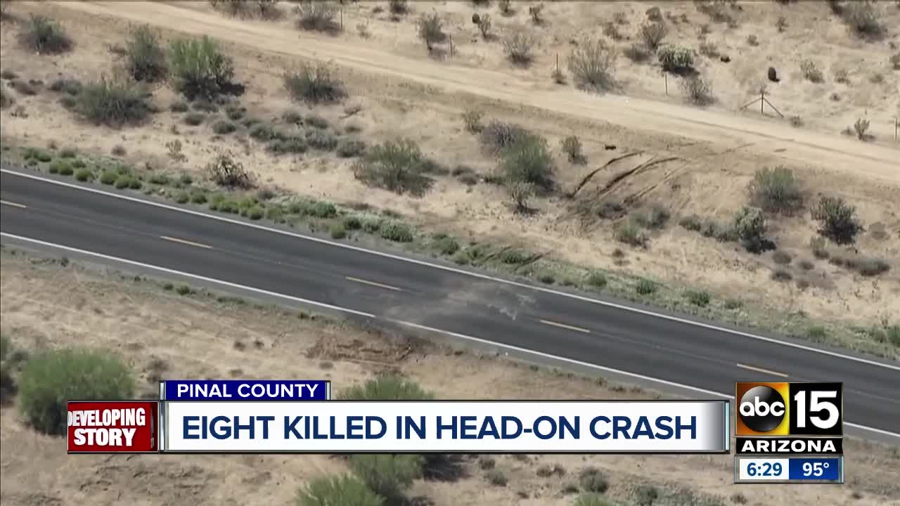 Eight killed in head-on crash near Florence, DPS says