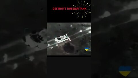 **WARNING** Ukrainian Drone Destroys Russian Tank #shorts