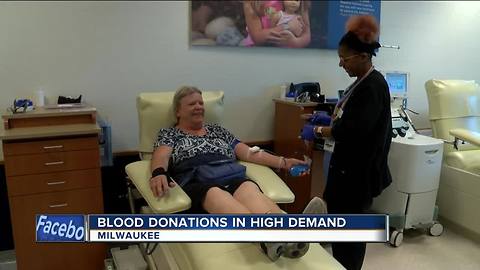 Blood supply at an all-time low at Blood Center of Wisconsin