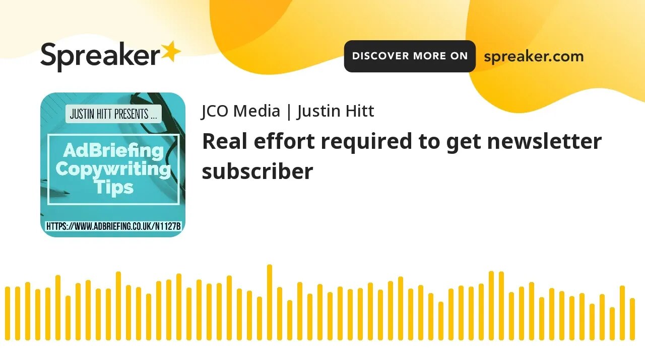 Real effort required to get newsletter subscriber