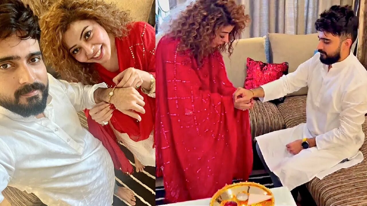 Rajshree More Ties Rakhi To Adil Khan Durrani - Adil Khan And Rajshree Celebrates Rakha Bandhan 😍🔥