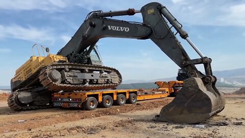 Loading & Transporting The Volvo EC700C Excavator In The New Working Area-Fasoulas Heavy Transports