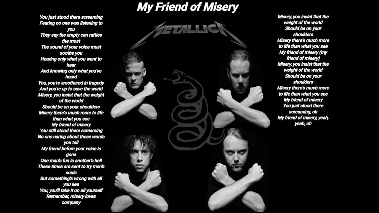 Metallica-My friend of Misery-Metallica lyrics [HQ]