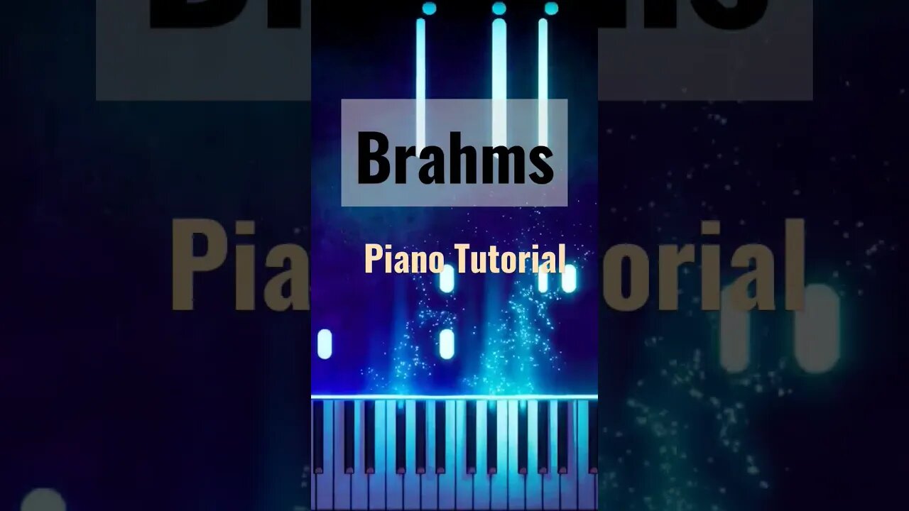 Brahms - Sonata in C Major Piano Tutorial #shorts #brahms #classicalmusic