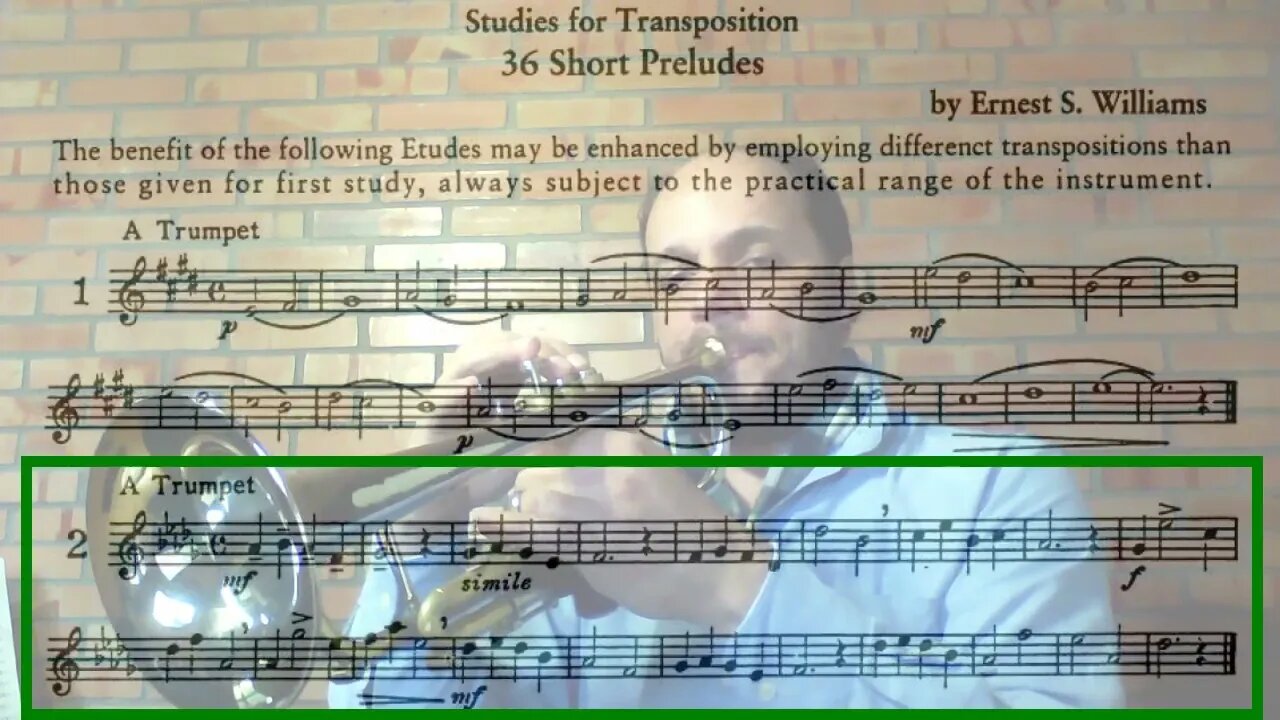 Método de Transposição de Ernerst S. Williams - 36 Pequenos Prelúdios - 02 (Trompete em lá)