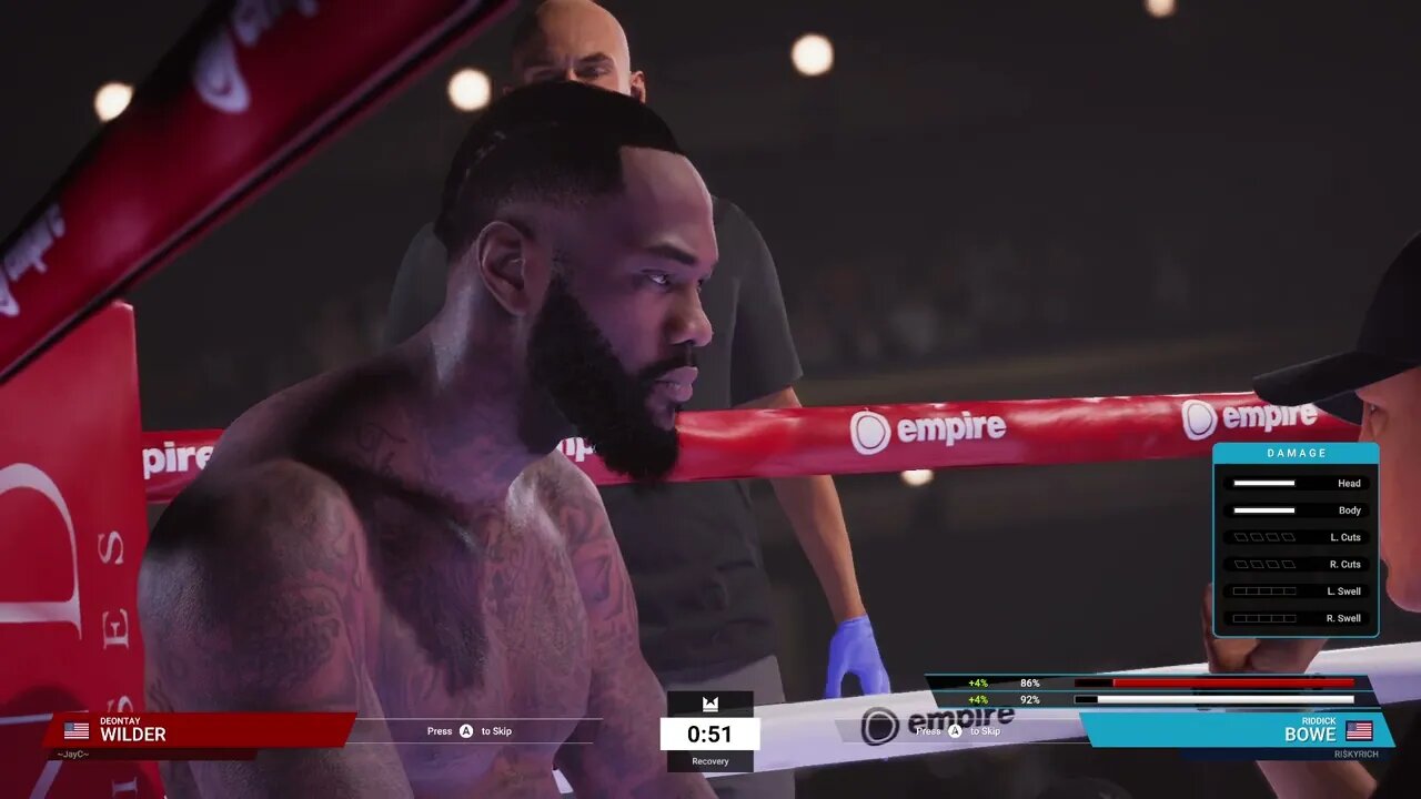 Undisputed Boxing Online Unranked Gameplay Deontay Wilder vs Riddick Bowe - Risky Rich vs JayC