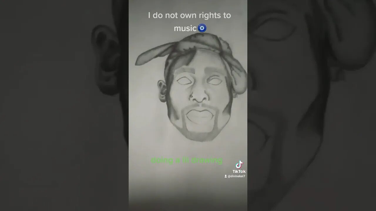 I do not own rights to music😇🧿Did a little drawing today