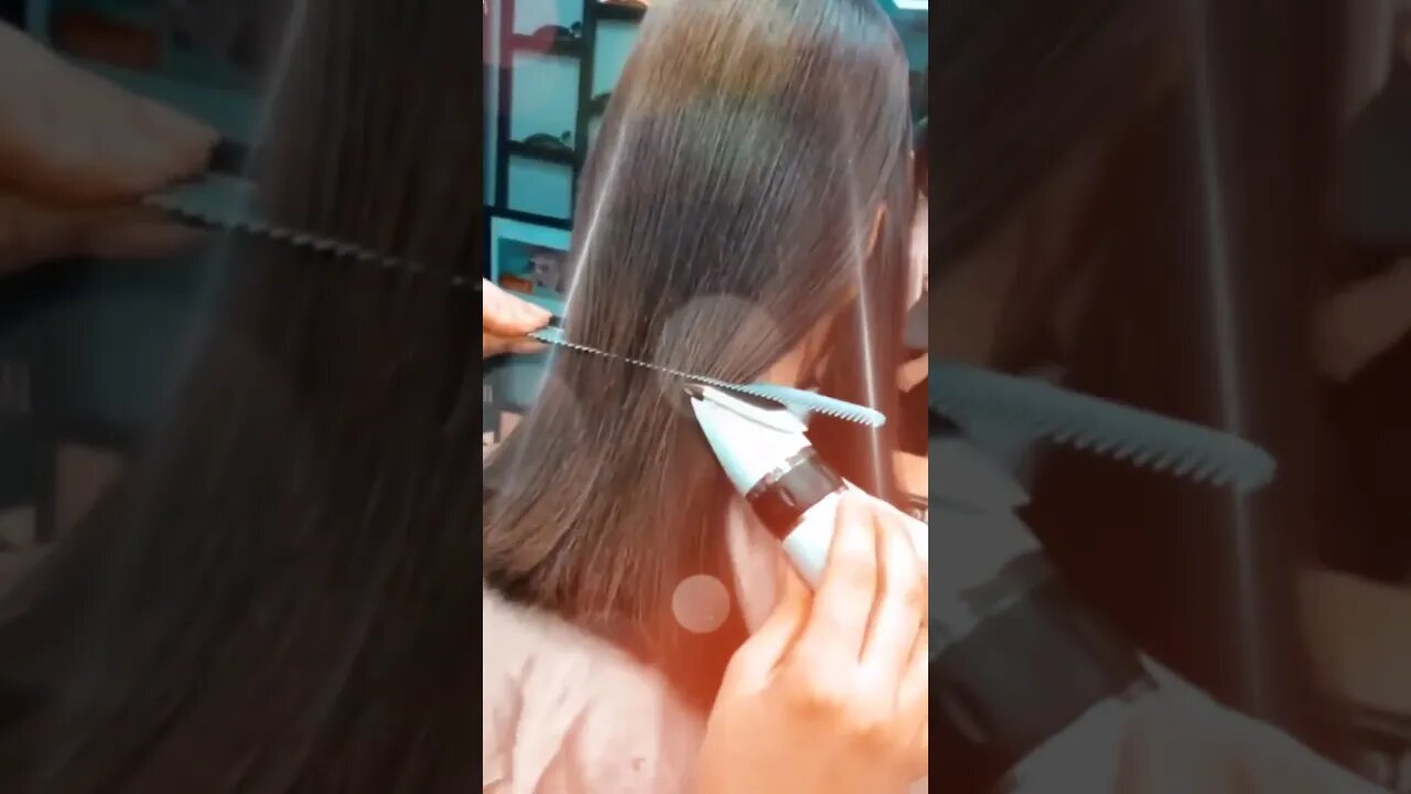 potong rambut panjang wanita #shorts #haircut #girl