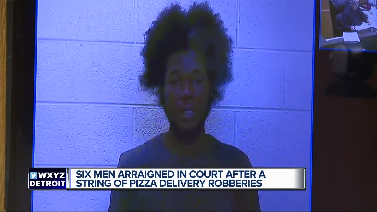 Six men arraigned in court after string of pizza delivery robberies