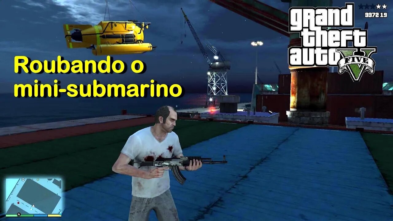 GTA 5 Roubando o mini-submarino