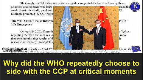 WHO Acted as a Shield for the CCP and Covered up the Truth about the Virus