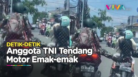 Pasukan Elit TNI AU Tendang Motor Emak-emak, Diultimatum Panglima TNI