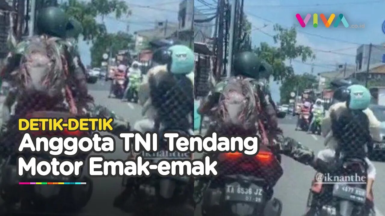 Pasukan Elit TNI AU Tendang Motor Emak-emak, Diultimatum Panglima TNI