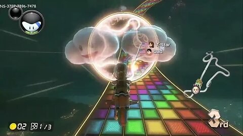 1/19/23 win on Mario Kart 8 Deluxe's N64 Rainbow Road track