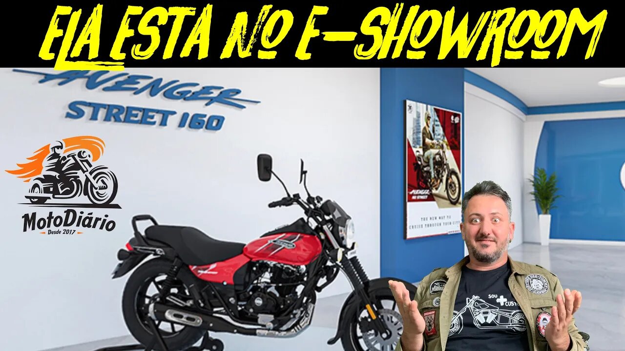 BAJAJ VEM AI: 💯 Avenger Street 160 💯 já está exposta no E-SHOWROOM da MARCA
