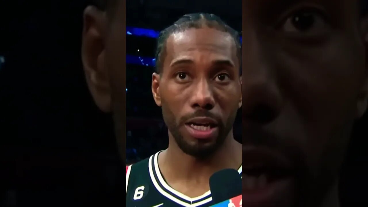 Kawhi Leonard is mad excited in this interview. #YoutubeShorts