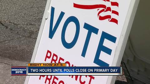 Primary day coverage, two hours until polls close