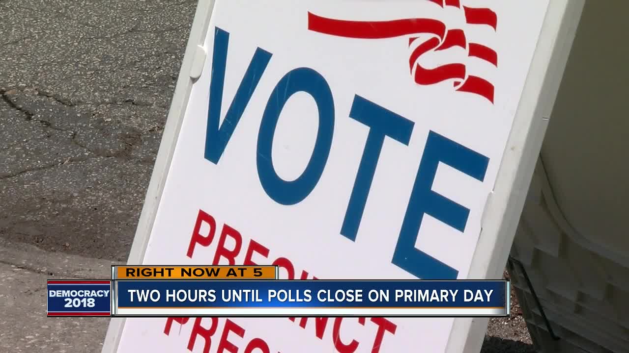 Primary day coverage, two hours until polls close