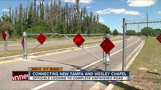 Unfinished road between New Tampa and Wesley Chapel causing traffic headaches, safety concerns