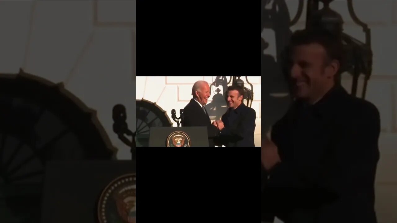 Biden's Awkard 42-second Handshake with Macron