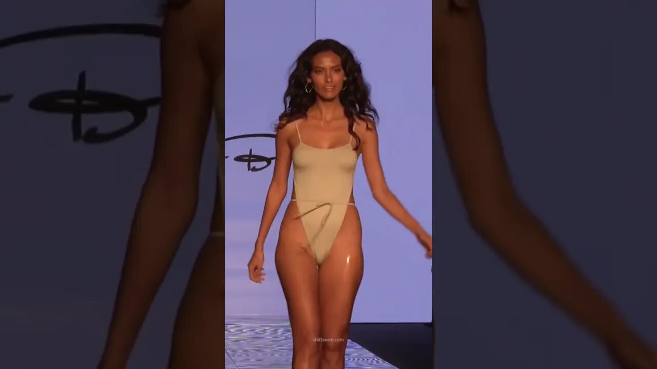 Tan monokini by Bikini Designer And Model Monica Hansen #shorts #miamiswimweek #bikinimodel