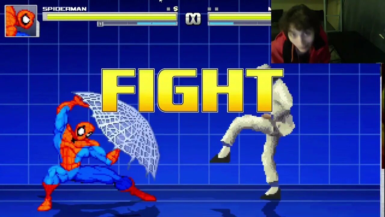 Spider Man VS Michael Jackson The Singer In An Epic Battle In The MUGEN Video Game With Commentary