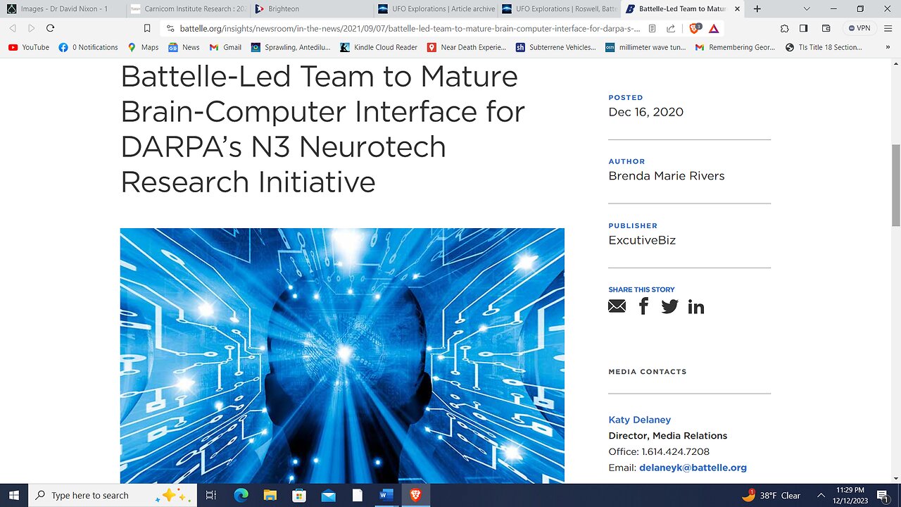 Alien Presence: CIA Contractor Battelle Back-Engineers Alien Tech 2023 Intelligence Act Reveals