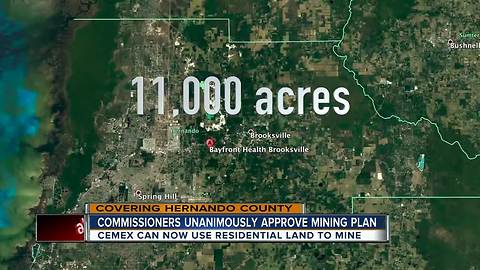 Hernando Commissioners vote yes to expand mining, against Planning Committee's recommendation