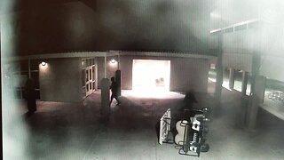 RAW: Surveillance video shows vandalism to Buckeye High School