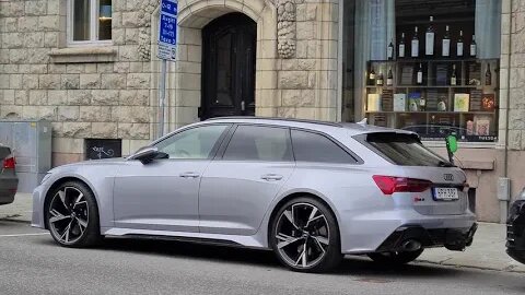 [8k] Florett Silver (?) Audi RS6 Avant also with trailer hitch!