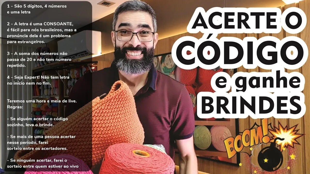 [ 🔴 SORTEIO PARA QUEM FICAR AO VIVO] - Acerte o código!