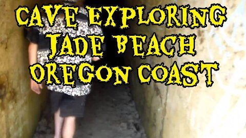 Cave Exploring Jade Beach Oregon Coast