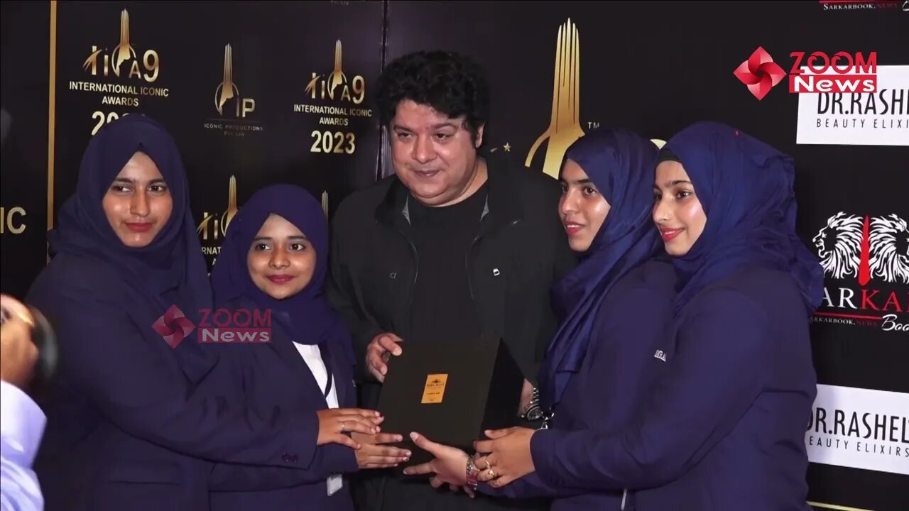 Sajid Khan Looking Dashing In Black Arrive At International Iconic Awards 2023