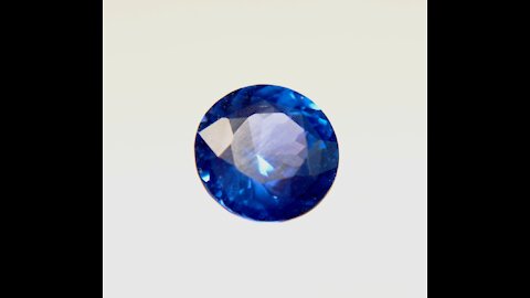 Hydrothermal Blue Sapphire Dark Kashmir Color Round Brilliant