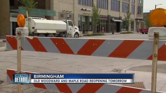 Old Woodward and Maple Road to reopen Saturday