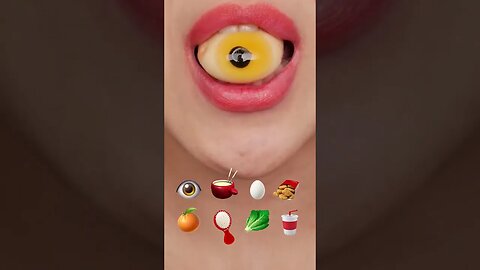 👁🫦👁 ASMR EMOJI CHALLENGE/desafio #mukbang #asmr #asmreating #eatingsounds #emojichallenge