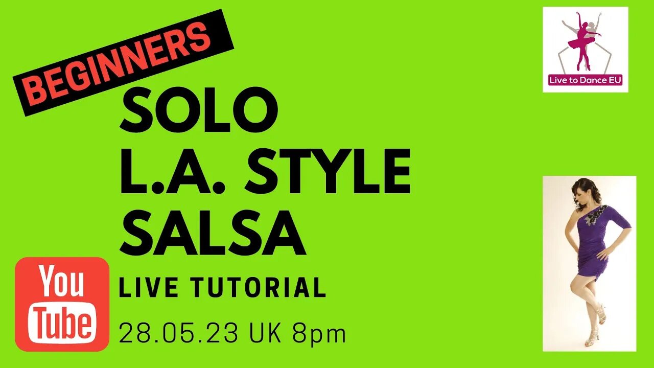 28.05.23 UK 8pm | Beginners SOLO L.A. Style Salsa | LIVE dance class | Lesson 3