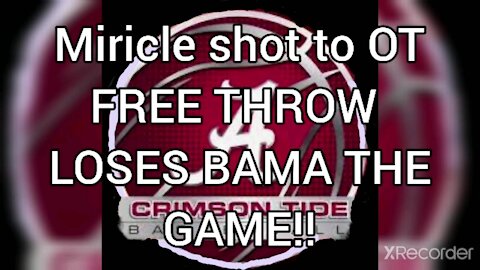 FREE THROW LINE BEATS ALABAMA!