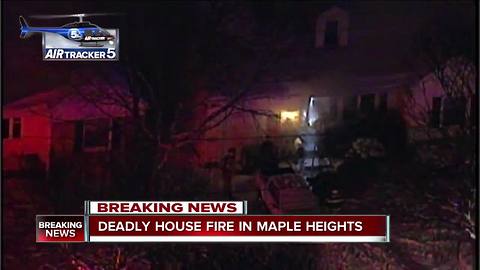 One woman is dead after a Maple Heights house fire