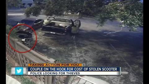 Couple on vacation have to pay for stolen rental scooter