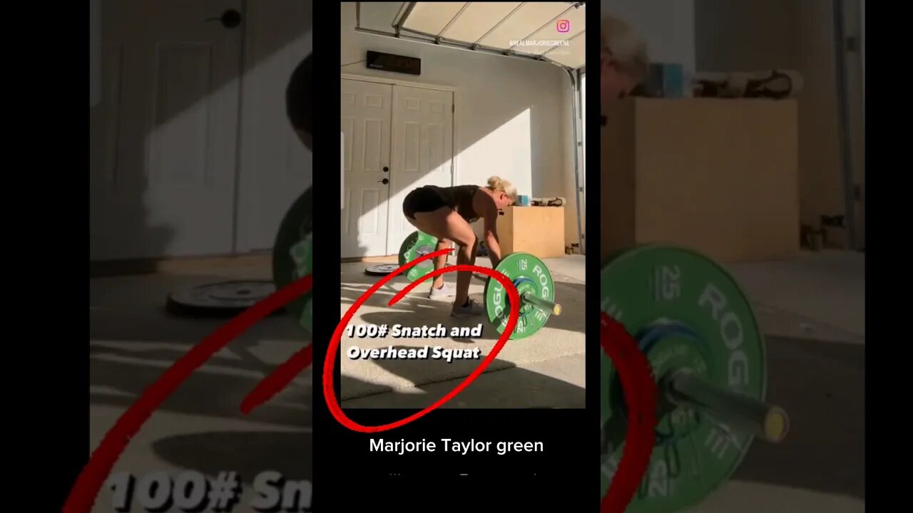 She probably lifts more than you.. damn she's strong ( Marjorie Taylor green)