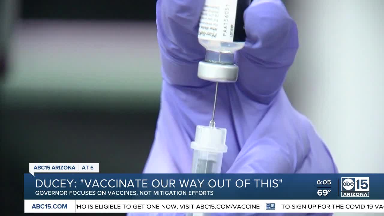 Gov. Ducey: 'Vaccination is only solution' as COVID deaths rise in AZ