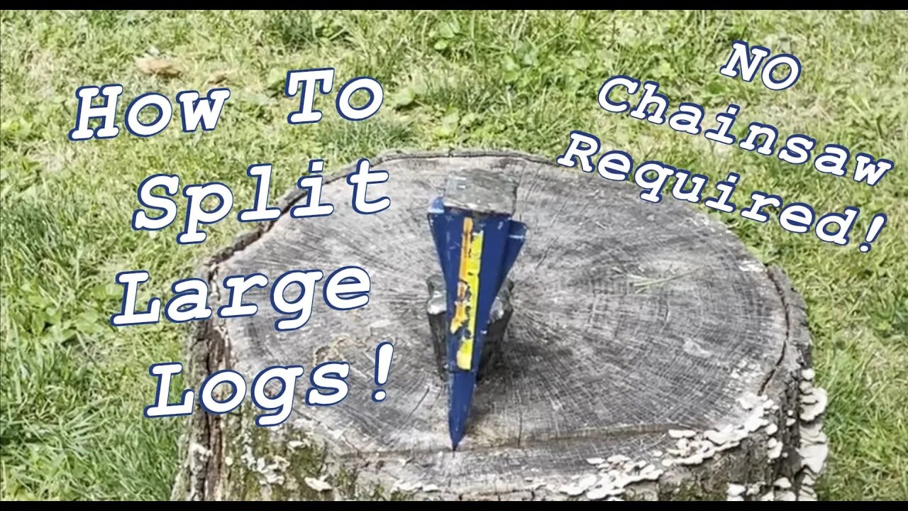 How to Split Large Logs Easily! (No Chainsaw Required)