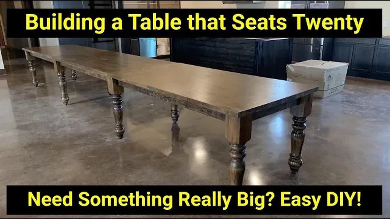 Building a Wood Table That Seats 20 People DIY