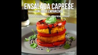 Fried Mozzarella Caprese Salad