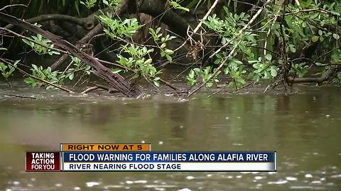 Flood warning issued for Alafia River until Saturday evening