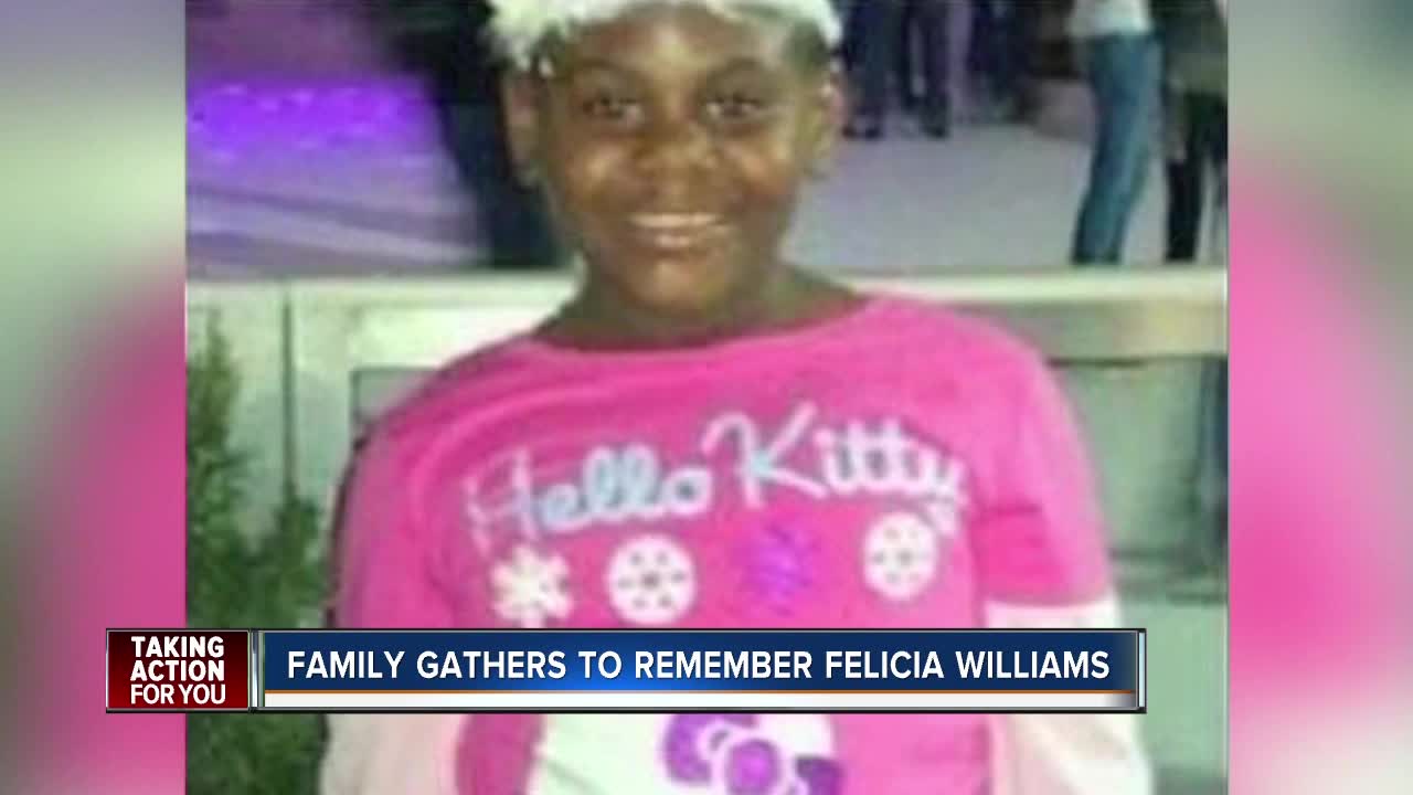 Family gathers to remember 9-year-old Felicia Williams after a jury recommends death for her killer