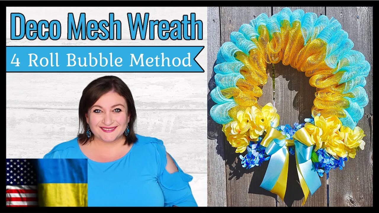 DECO MESH 4 Roll BUBBLE Method Dollar Tree WREATH | NO FRAY Spring Flower Wreath DIY Craft