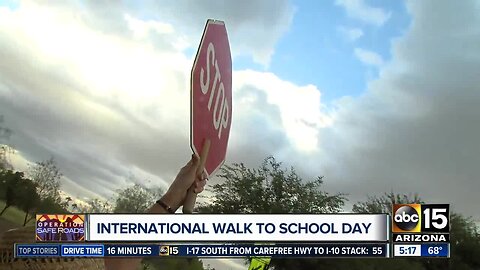 Valley kids take part in International Walk to School Day